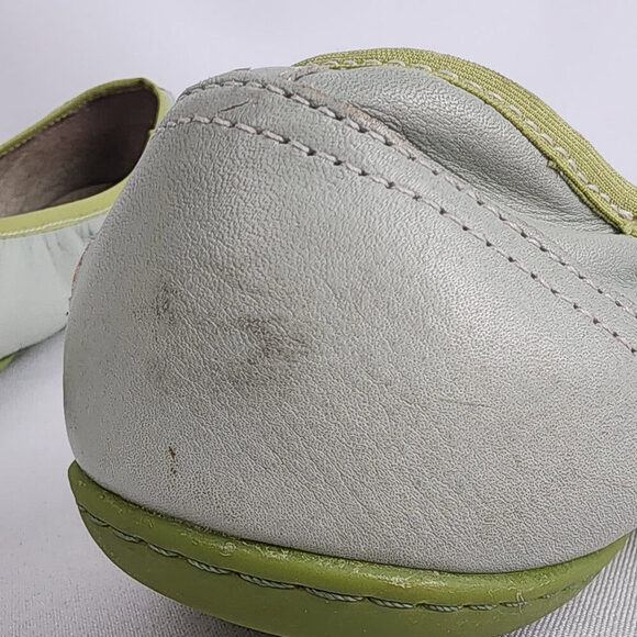 Softinos Green Leather Ballet Flats Size 10 - Picture 6 of 10